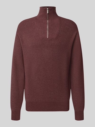 Jake*s Studio Men Troyer o kroju regular fit z mieszanki wiskozy Bordowy 1