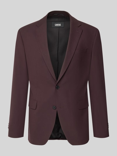 CINQUE Regular Fit Sakko aus Baumwoll-Mix Modell 'Totti' Bordeaux 1