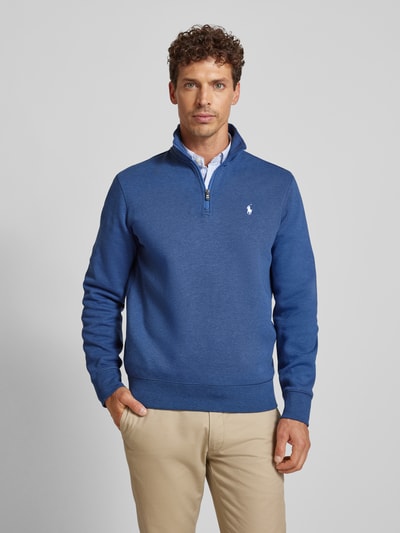 Polo Ralph Lauren Sweatshirt mit Stehkragen Rauchblau 4