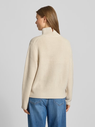Windsor Gebreide pullover met geribde opstaande kraag Offwhite - 5