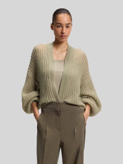 BOSS Orange Relaxed Fit Strickjacke aus Schurwoll-Mix Modell 'C_Furgovia_1' Schilf 4