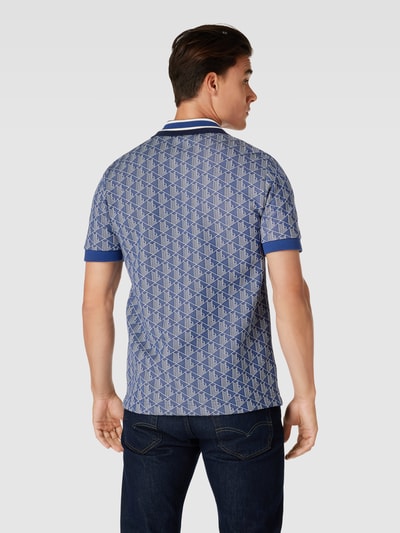 Lacoste Poloshirt mit Allover-Print Dunkelblau 5