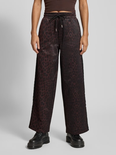 OH APRIL Sweatbroek met elastische band, model 'Kael' Donkerbruin - 4