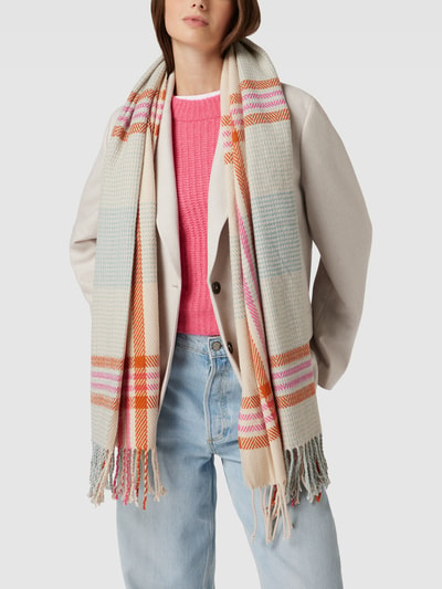 Vila Schal mit Strukturmuster Modell 'VIDELINA Scarf' Offwhite 1