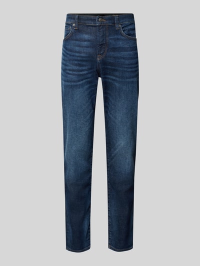 BOSS Orange Slim fit jeans van katoenmix, model 'ONYX' Marineblauw gemêleerd - 2