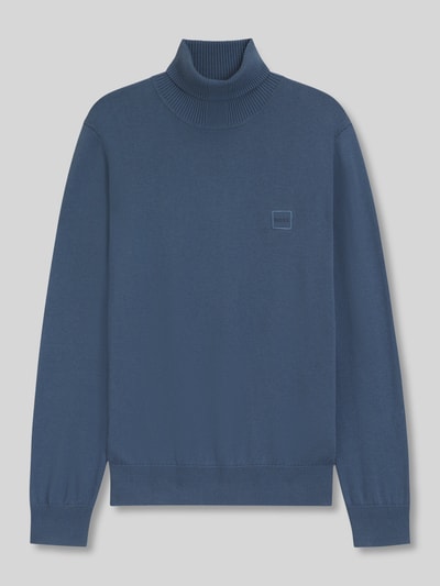BOSS Orange Regular Fit Rollkragenpullover aus Baumwoll-Kaschmir-Mix Modell 'AKIRO_S' Rauchblau 2