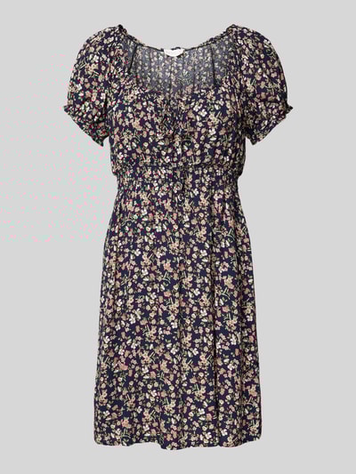 Apricot Minikleid aus Viskose mit Schlüsselloch-Ausschnitt Marine 2