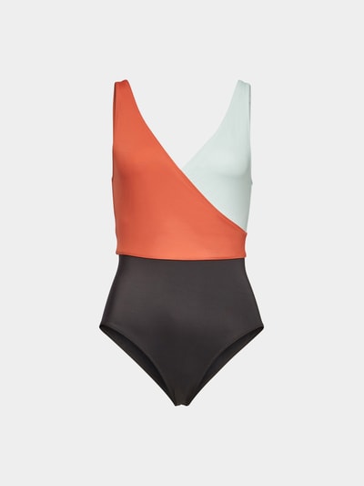 Solid & Striped Swimsuit The Ballerina im Color-Block-Look Orange 1