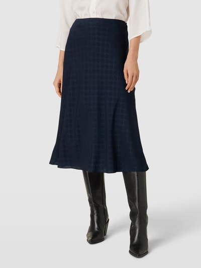 JOOP! Midirok met all-over motief Marineblauw - 4