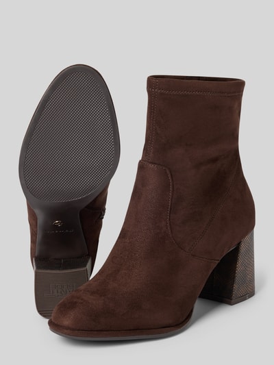 Tamaris Stiefeletten mit Blockabsatz  Dunkelbraun 4
