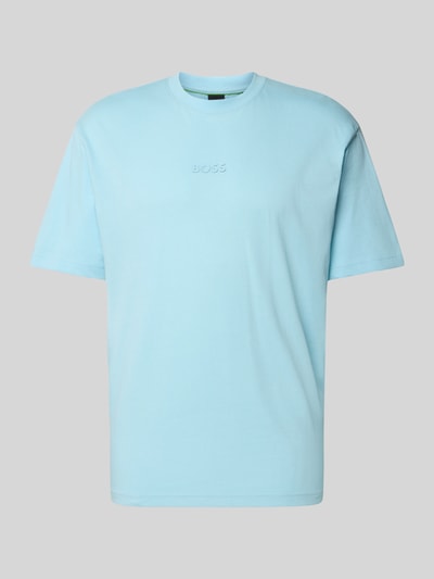 BOSS Green Regular Fit T-Shirt aus reiner Baumwolle Modell 'TEE 10' Hellblau 2