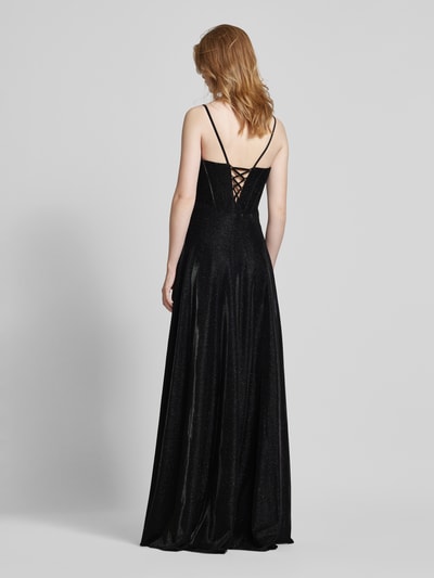 Luxuar Abendkleid mit Herz-Ausschnitt Black 5