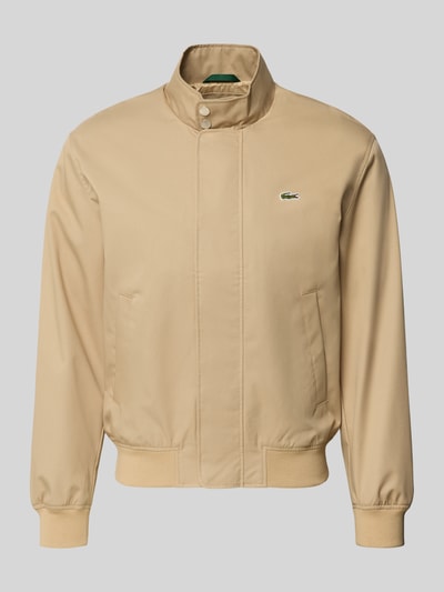 Produktfoto, Regular Fit Bomberka z bawełną Model 'HARRINGTON' od Lacoste, efekt: jednolity kolor, stójka, zamek błyskawiczny, prążkowane wykończenia, wpuszczane kieszenie, wyhaftowane logo