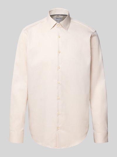 Jake*s Koszula biznesowa o kroju regular fit z kołnierzykiem typu kent Piaskowy 2