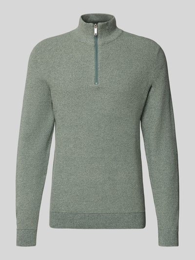 SELECTED HOMME Regular fit schipperstrui van biologisch katoen, model 'ROSS' Groen gemêleerd - 2