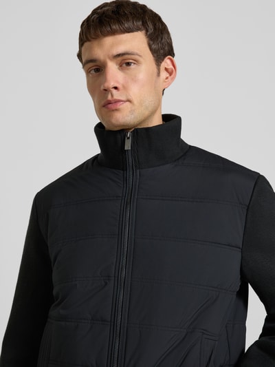 Christian Berg Men Gewatteerd jack met opstaande kraag Zwart - 3