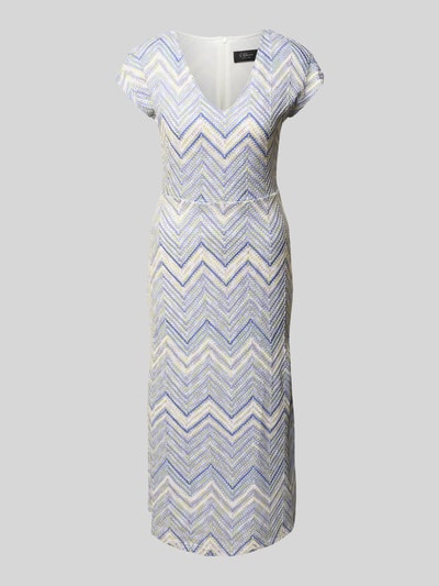 s.Oliver BLACK LABEL Getailleerde midi-jurk van gebreide jersey Blauw - 2