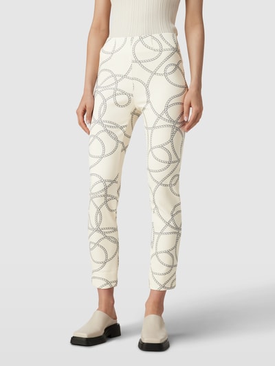 SEDUCTIVE Hose mit Allover-Muster Modell 'Sabrina' Offwhite 4