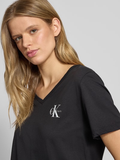 Calvin Klein Jeans T-Shirt mit Label-Print im 2er-Pack Black 3