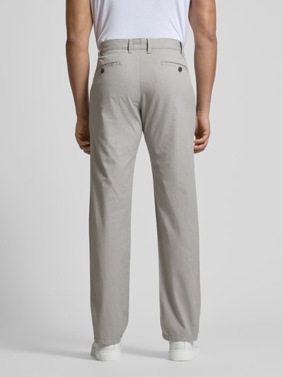 Christian Berg Men Regular Fit Chino mit Strukturmuster Mittelgrau 5