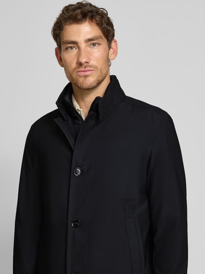 Strellson Regular fit lange parka met gewatteerde inzet, model 'FINLAY FLEX' Zwart - 3