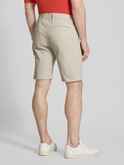 BOSS Orange Tapered fit bermuda met elastische band, model 'Chino' Zand - 5