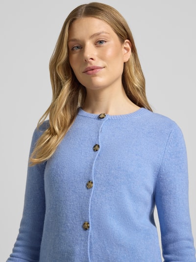 Christian Berg Woman Kardigan z okrągłym dekoltem i zapięciem na guziki Jeansowy niebieski 3