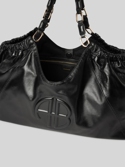 Anine Bing Tote Bag aus echtem Leder Black 5