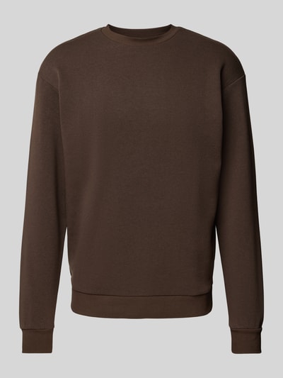 Jack & Jones Sweatshirt met ronde hals, model 'BRADLEY' Donkerbruin - 1