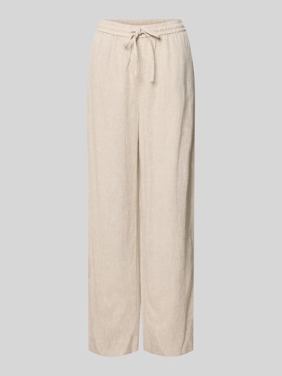 MSCH Copenhagen Linnen broek met trekkoord model 'Viana Ginia' Beige - 2
