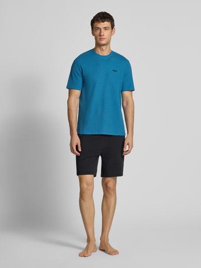 BOSS Regular fit T-shirt van katoenmix  Petrol - 1