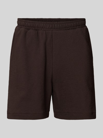 Produktfoto, Regular Fit Sweatshorts aus reiner Baumwolle von Lacoste, jednolity kolor, logo, elastyczny pas, crêpe, krój regular fit