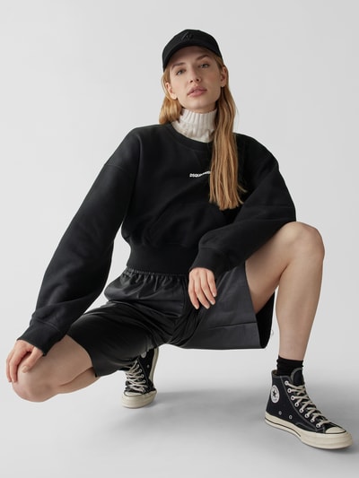 Dsquared2 Cropped Sweatshirt mit Label-Detail Schwarz 6