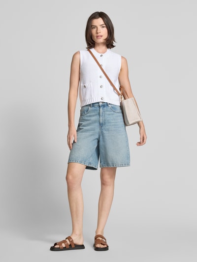 monari Strickweste mit seitlichen Taschen Offwhite 1