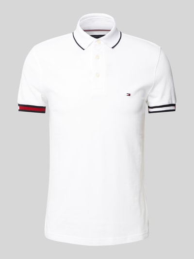 Tommy Hilfiger Slim Fit Poloshirt aus Baumwoll-Elasthan-Mix Weiss 2