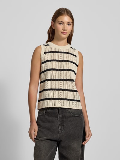 Pieces Regular Fit Pullunder aus reiner Baumwolle Modell 'NUKA' Beige 4