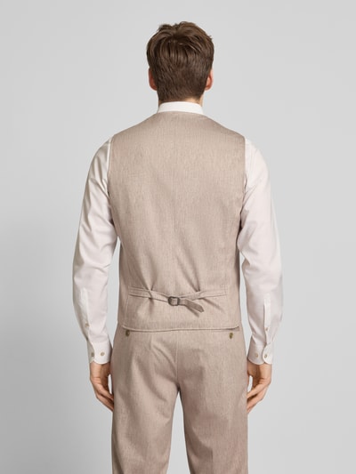 CG - Club of Gents Weste mit Leistentaschen Modell 'Mosley' Beige 5