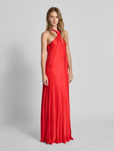 Essentiel Antwerp Neckholder-Maxikleid mit Knotendetail Modell 'Huppsala' Rot 1