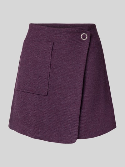 mbyM Minirock mit Woll-Anteil Modell 'Kayanna' Pflaume 2