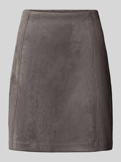 Christian Berg Woman Minirock in Leder-Optik mit rückseitigem Reißverschluss Graphit 2