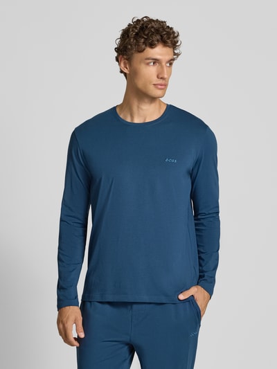 BOSS Regular fit shirt met lange mouwen van katoenmix, model 'MIX&MATCH' Donkerblauw - 4