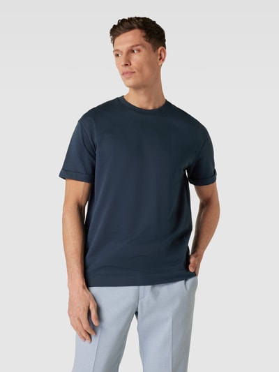 Windsor T-shirt met ronde hals, model 'Sevo' Marineblauw - 4