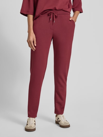Soyaconcept Sweatpants mit elastischem Bund Modell 'Banu' Bordeaux 4