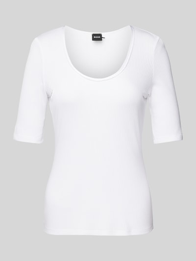 BOSS T-shirt met ronde hals, model 'Ejita' Wit - 2