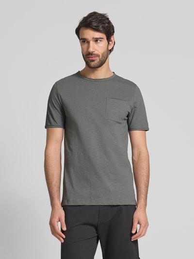 s.Oliver RED LABEL Regular Fit T-Shirt aus reiner Baumwolle Mittelgrau 4