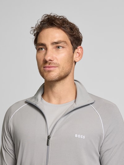 BOSS Regular Fit Sweatjacke aus Baumwoll-Mix Hellgrau 3