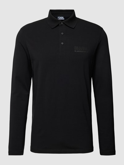 Karl Lagerfeld Longsleeve mit Polokragen Black 2