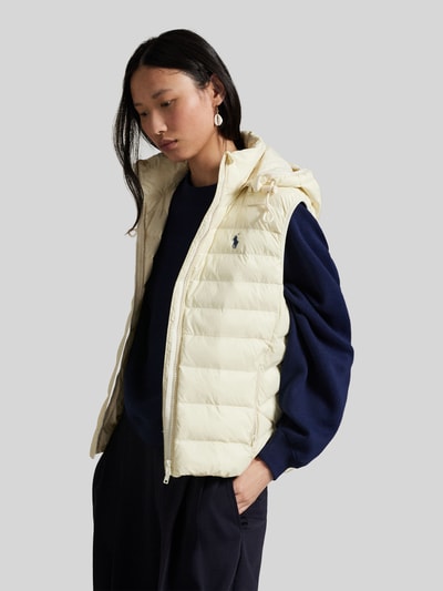 Polo Ralph Lauren Kamizelka pikowana o kroju regular fit z wyhaftowanym logo Écru 4