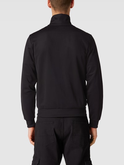Fred Perry Sweatjacke mit Label-Stitching Schwarz 5