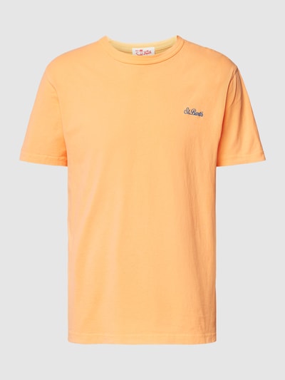 MC2 Saint Barth T-shirt met labelstitching, model 'DOVER' Oranje - 2